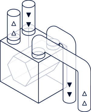 schéma du fonctionnement d'une VMC double flux