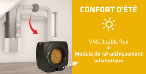 Confort d'été : VMC double flux + rafraîchisseur adiabatique AIR COOLER